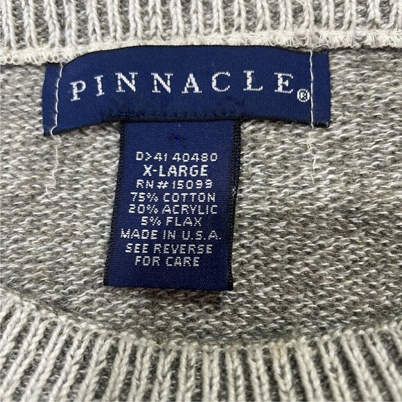Pinnacle Vintage Golf Sweater XL Made USA 90s Knit Embroidered Scene Cottagecore - Picture 3 of 8